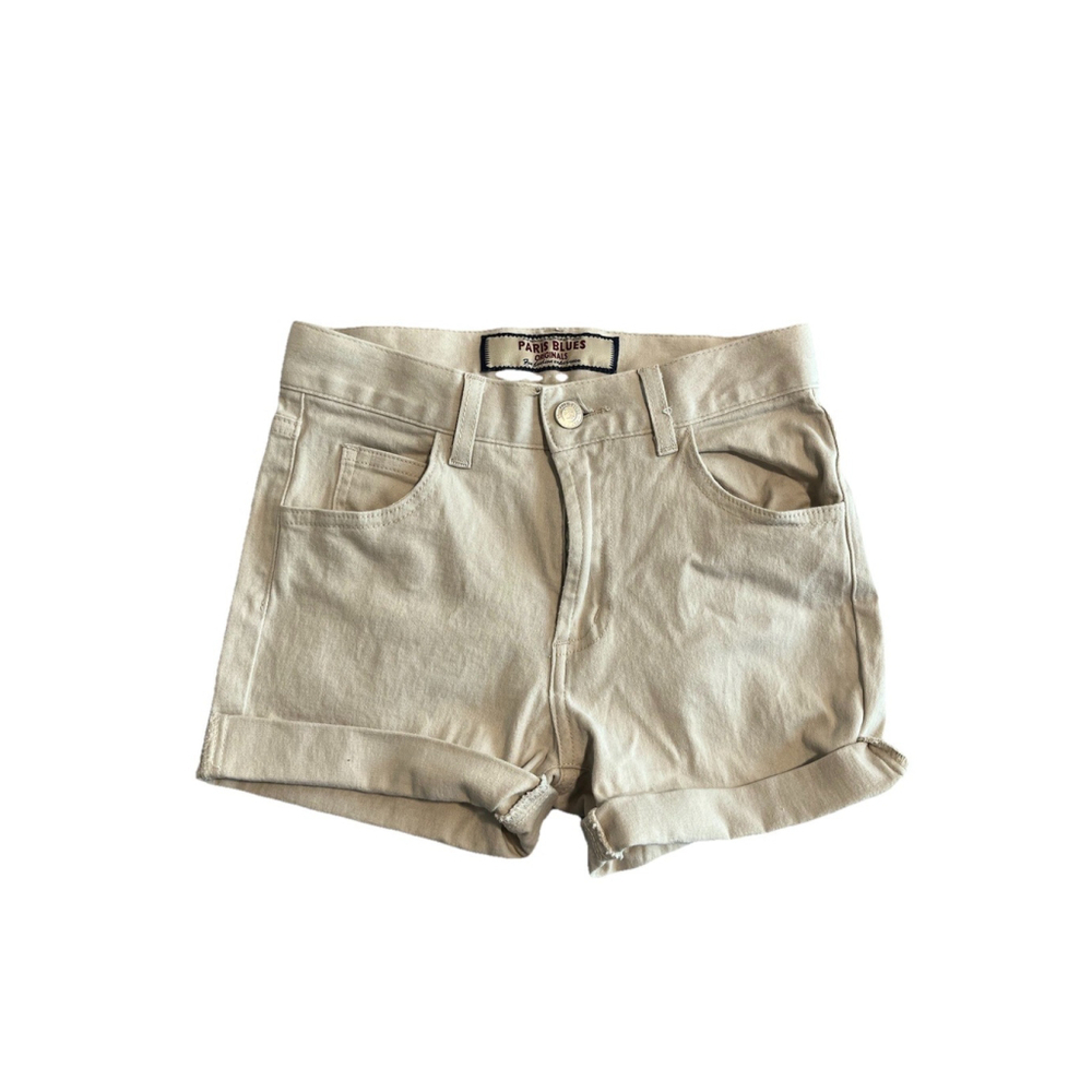 Paris Blues Beige Denim Shorts Womens Juniors Size 1